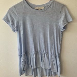 Baby Blue Peplum Top